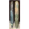 Image 1 : A PAIR OF ORIENTAL HAND CARVED MASKS 39” LONG