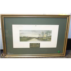 1911 JANUARY CALENDAR W/ PRINT FROM IN THE VALE OF