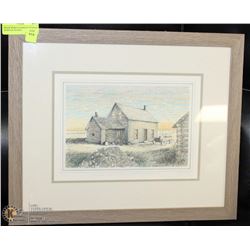 PROOF HENRY SAYERS HOMESTEAD SIGNED & FRAMED