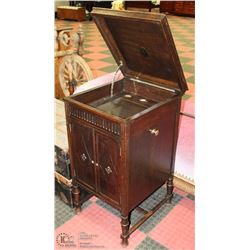 ANTIQUE WOOD CARVED STEREO CABINET