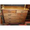 Image 1 : CARVED SOLID WOOD 5 DRAWER DRESSER WITH KEY LOCKS