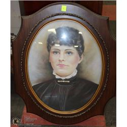 ANTIQUE FRAMED PAINTING OF A LADY BY ALBERTO EHRET