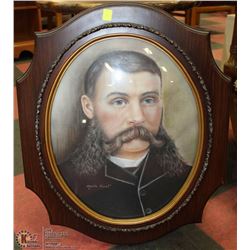 ANTIQUE FRAMED PAINTING OF A MAN BY ALBERTO EHRET