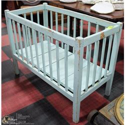 ANTIQUE WOOD DOLL BED