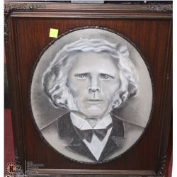 ANTIQUE FRAMED PAINTING OF A MAN BY ALBERTO EHRET