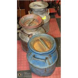 2-1/2 GALLON CREAM CAN X3