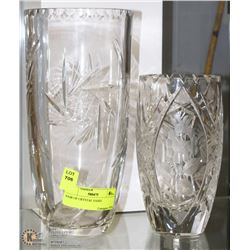 PAIR OF CRYSTAL VASES