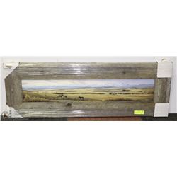 MARIA WILSON CANVAS PAINTING FRAMED 41X15.