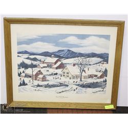 FRAMED GOOD OLD WINTERTIME PRINT BY JOHN WHEAT