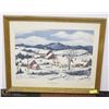 Image 1 : FRAMED GOOD OLD WINTERTIME PRINT BY JOHN WHEAT