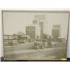 Image 1 : FABRIC FRAMED GRAIN ELEVATORS PRINT 31X25.