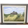 Image 1 : FRAMED SIGNED MATTED FARM HOUSE PAINTING BY DIANE