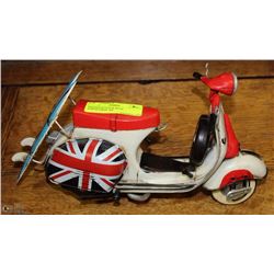BRITISH SCOOTER WITH SURFBOARDS TIN