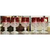 Image 1 : GROUP  OF 10 CRANBERRY CUTGLASS GOBLETS