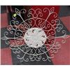 Image 1 : WHITE WROUGHT IRON WALL DECOR - 30" DIAMETER
