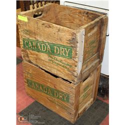 2 VINTAGE CANADA DRY BOXES