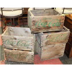 COLLECTION OF 5 VINTAGE COCA COLA CRATES