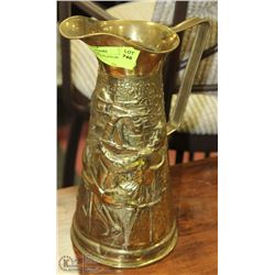 12" PEERAGE BRASS PITCHER MADE IN ENGLAND