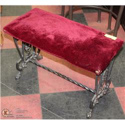 ORNATE CAST IRON BASED STOOL