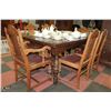Image 2 : ANTIQUE SOLID OAK KRUG BROS CO LTD DINING SET INCL