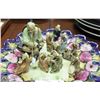 Image 1 : LOT OF CERAMIC ASIAN FIGURINES ON DECORATIVE