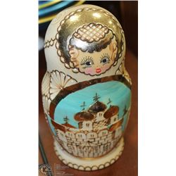 HAND PAINTED WOODEN NESTING DOLL