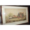 Image 1 : VINTAGE FRAMED HORSE COACH PICTURE 20"X30"