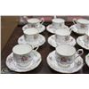 Image 2 : 75PC ROYAL ALBERT PETITE POINT BONE CHINA SET