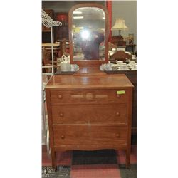 ANTIQUE DRESSER WITH MIRROR