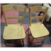 Image 1 : PAIR OF VINTAGE WOOD KIDS CHAIRS