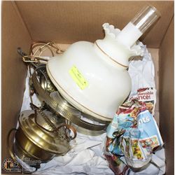 VINTAGE BRASS HANGING LAMP