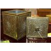 Image 1 : ARTS & CRAFTS BRASS TEA CADDY ZINC LINED