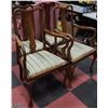 Image 1 : SET OF 4 VINTAGE WOOD AND UPHOLSTERED TABLE