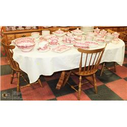 2)ROXTON MAPLE TABLE AND 4 VILLA CHAIRS