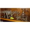 Image 1 : 15PCS OF ESTATE CRYSTAL GLASSES, PITCHER