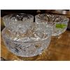 Image 1 : SET OF 3 ESTATE PINWHEEL CRYSTAL FOOTED BOWLS -