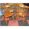Image 1 : SET OF 4 SOLID WOOD KITCHEN CHAIRS