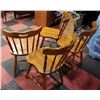 Image 3 : SET OF 4 SOLID WOOD KITCHEN CHAIRS