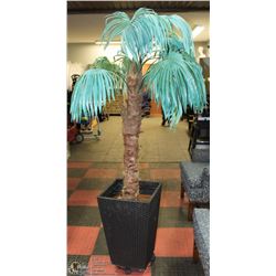 6 FOOT ARTIFICAL PALM TREE IN WHEELED PLANTER-