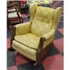 Image 1 : YELLOW VINTAGE ROCKING ARM CHAIR
