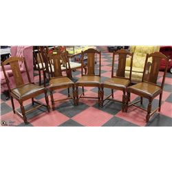 5 OAK CHAIRS