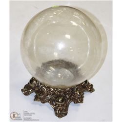 SORCERER GLASS BALL ON PEDESTAL