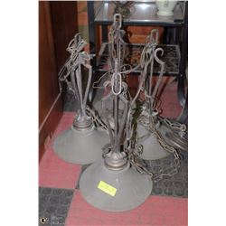LOT OF FOUR 1950S LIGHT FIXTURES, REMOVED FROM THE