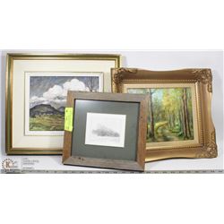 3 PC ESTATE ARTWORK COLLECTION - INCLUDES A 1969