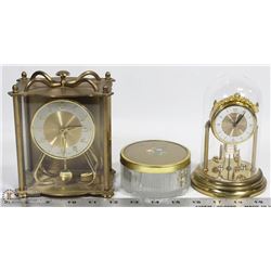 LOT OF 2 GERMAN DESK CLOCKS AND MORE