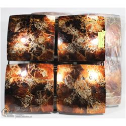 PAIR OF METAL SHOWHOME WALL HANGINGS 16"X16"