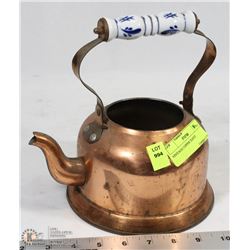 VINTAGE COPPER TEAPOT
