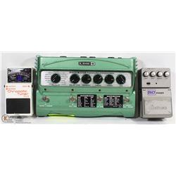 LOT OF 3 GUITAR PEDALS – IBANEZ ,BOSS & LINE 6 DL4