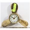 Image 1 : SHIP'S TIME BRASS PROPELLER WALL CLOCK