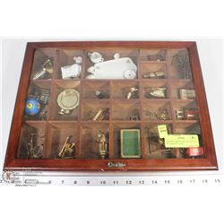 VINTAGE MINIATURE COLLECTION IN A DISPLAY CASE